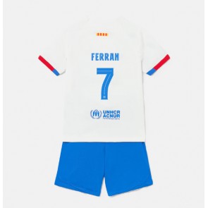 Barcelona Ferran Torres #7 Gostujuci Dres za Dječji 2023-24 Kratak Rukavima (+ kratke hlače)